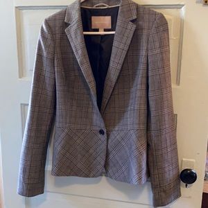 Like New Banana Republic Plaid Wool Blend Blazer